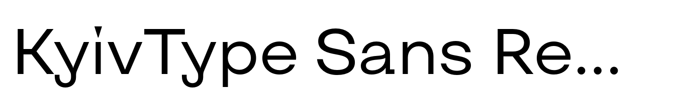 KyivType Sans Regular